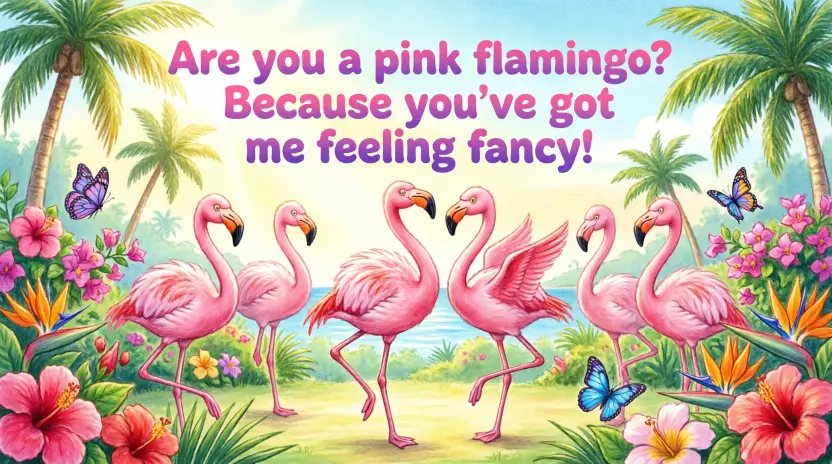 Clever Flamingo Pickup Lines