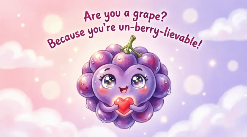 Funny Grape-Tastic Pick Up Lines to Make Someone Laugh